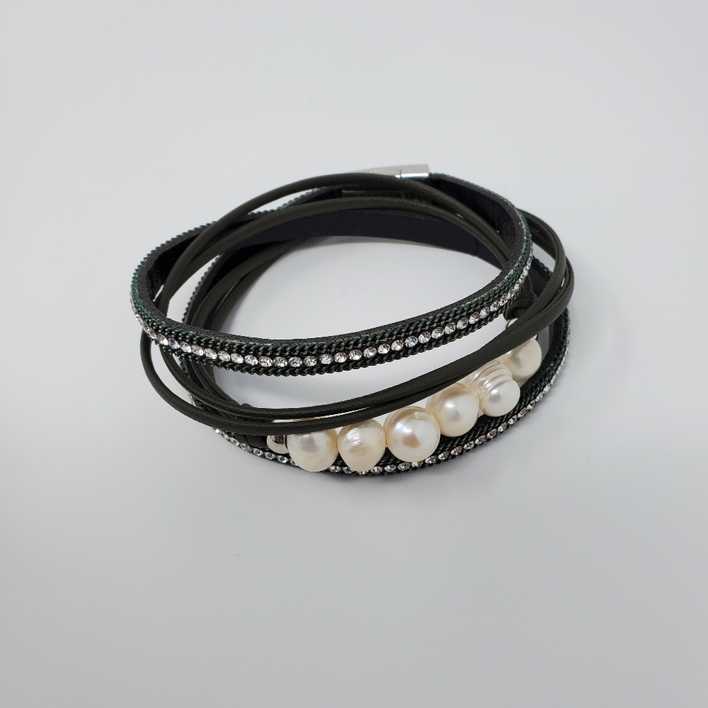 Army Green Double-wrapped Bracelet